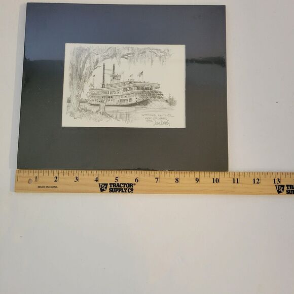 VINTAGE 1976 Don Davey Signed Prints/Sketches Steamer Natchez & New Orleans St - Picture 6 of 7